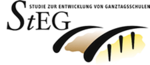 Logo StEG: skizzierte Brücke, Schriftzug StEG