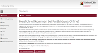 Startseite des Portals Fortbildung-Online Screenshot Portal Forbildung-Online (08-2017)