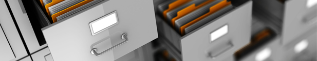 (c) Maxim Kazmin - Fotolia.com Aufgezogene, graue Schubladen eines Archivs mit Reitern in verschiedenen Farben (Ausschnitt)
(c) Maxim Kazmin - Fotolia.com